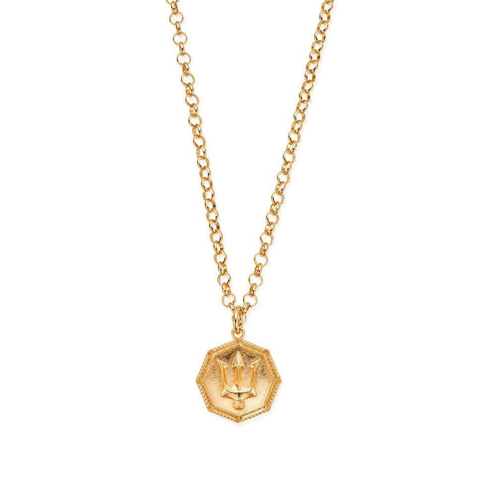 ChloBo 18CT Gold Plated Men's Belcher Chain Trident Necklace - MococoChloBoGCBEL3C032M9508657886554Necklaces