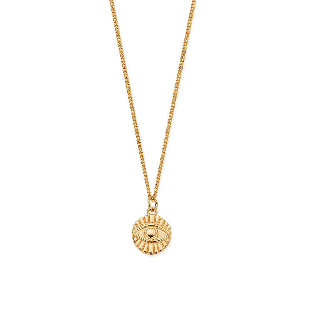 ChloBo 18CT Gold Plated Men's Curb Chain Evil Eye Sunray Necklace - MococoChloBoGNCC22081M9506177418293Necklaces