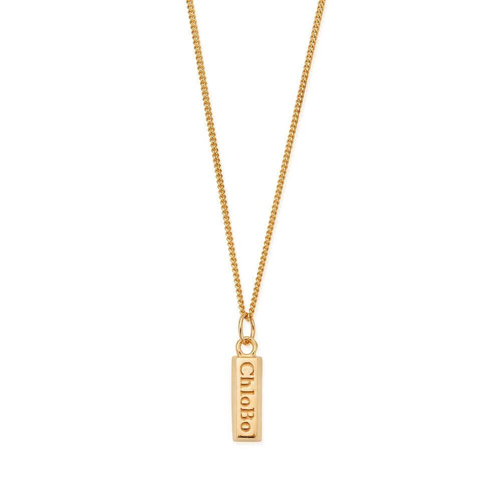 ChloBo 18CT Gold Plated Men's Curb Chain Ingot Necklace - MococoChloBoGNCC2C016M9505828645255Necklaces