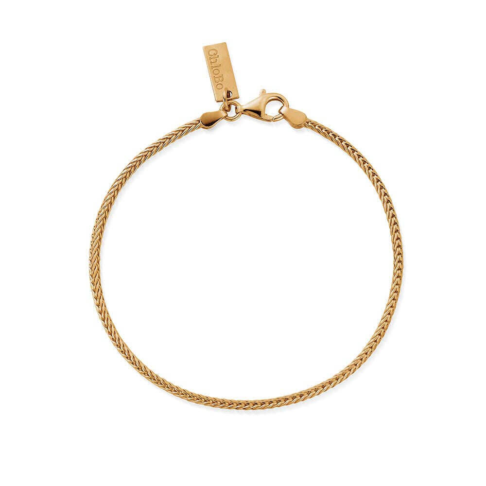 ChloBo 18CT Gold Plated Men's Fox Tail Chain Bracelet - MococoChloBoGBFOXTAILM9507681379391Bracelets