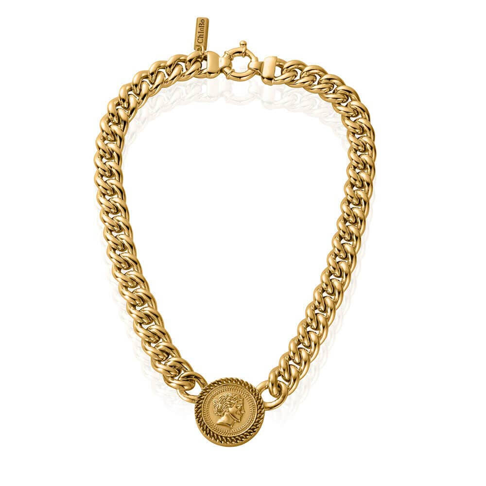 ChloBo 22CT Gold Plated Aphrodite Goddess Statement Curb Necklace - MococoChloBoCC - G - NE - 1 - S29503794233285Necklaces