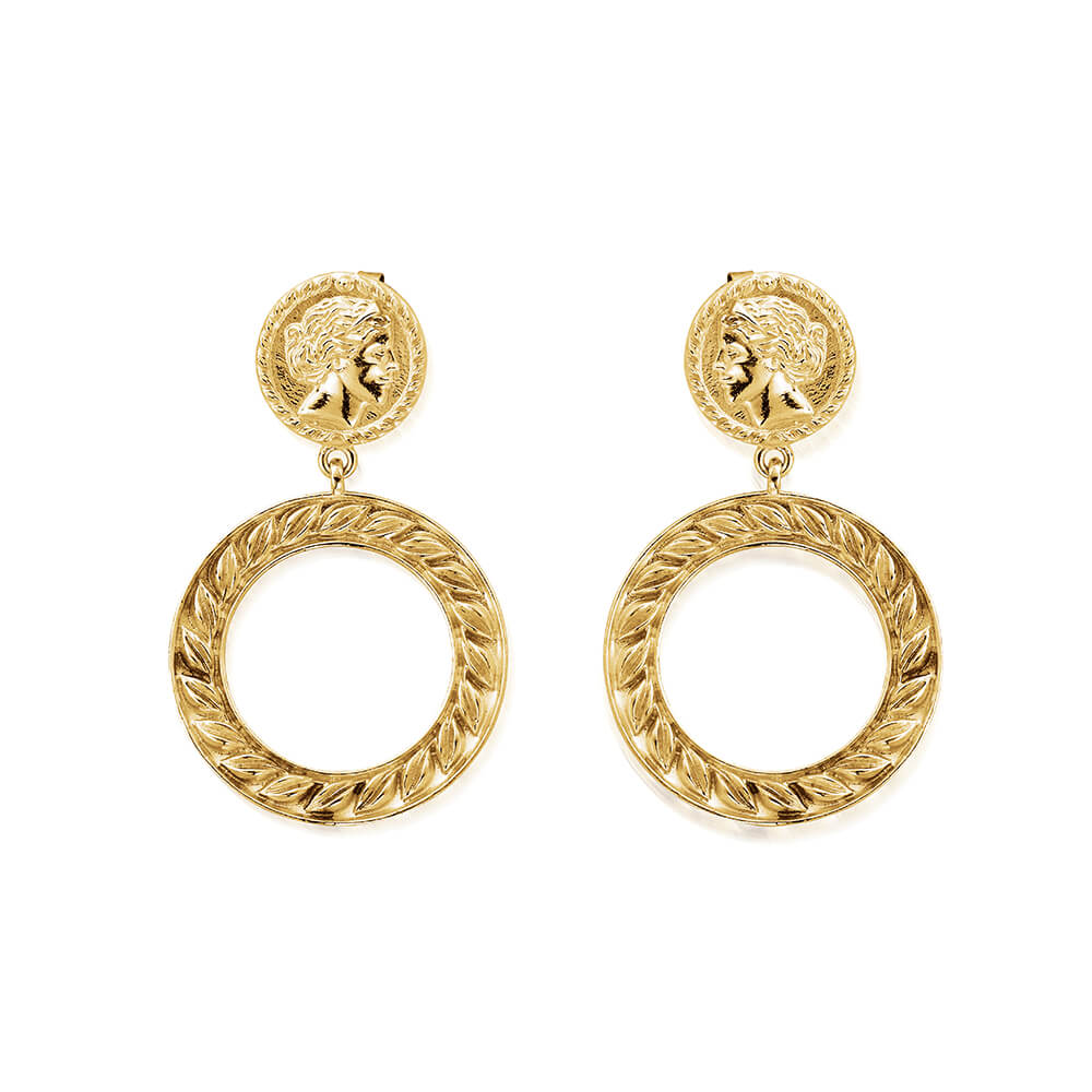 ChloBo 22CT Gold Plated Aphrodite Goddess Statement Earrings - MococoChloBoCC - G - ER - 1 - S19504628469917Earrings