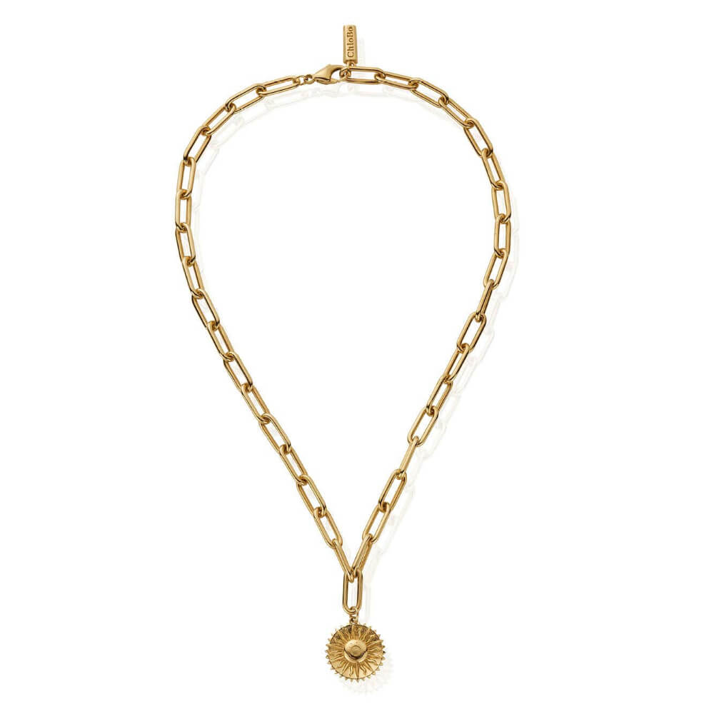 ChloBo 22CT Gold Plated Medium Link Sun Necklace - MococoChloBoCC - G - NE - 18 - S19503128122131Necklaces