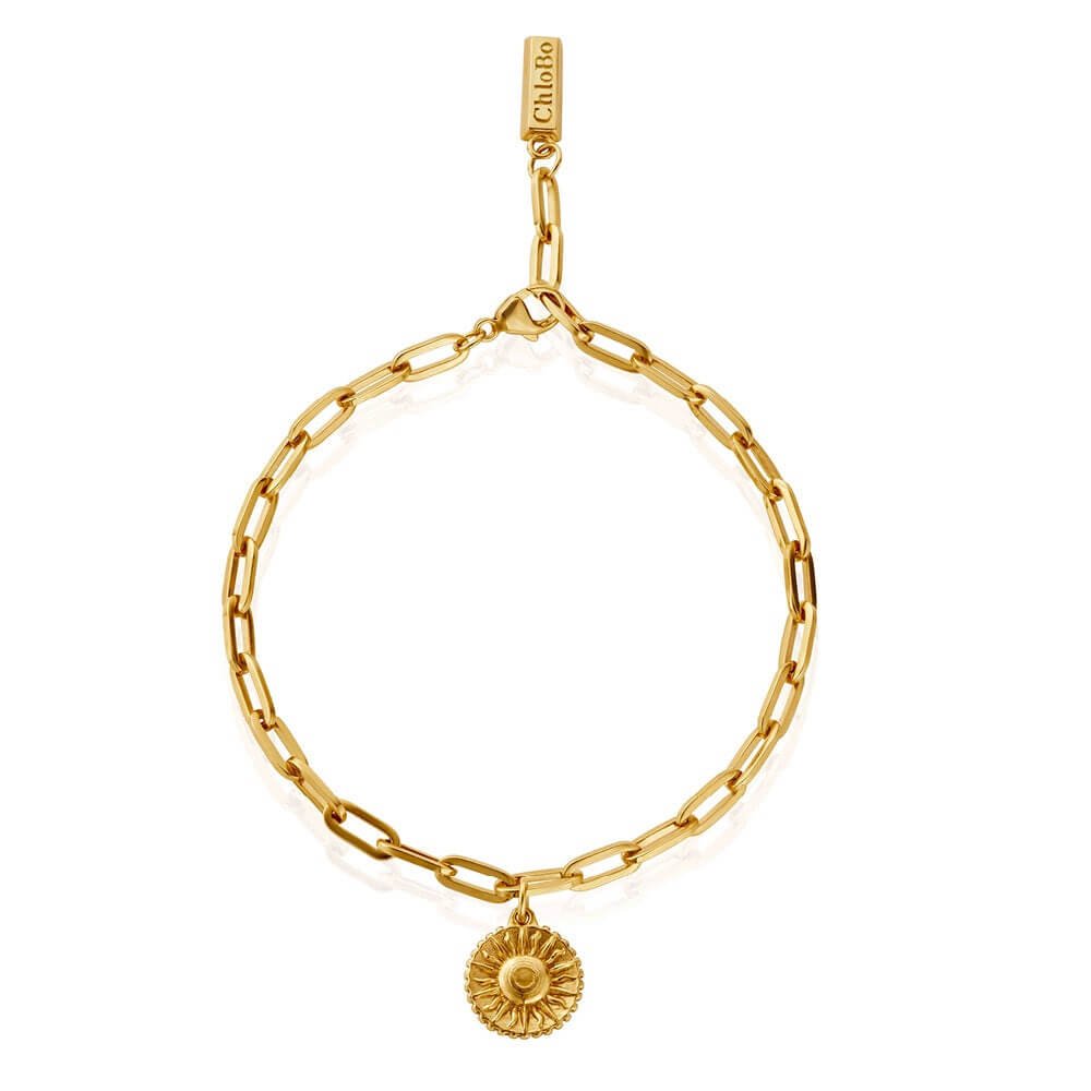 ChloBo 22CT Gold Plated Mini Link Sun Anklet - MococoChloBoCC - G - AN - 3 - S19501131942128Type_Anklets