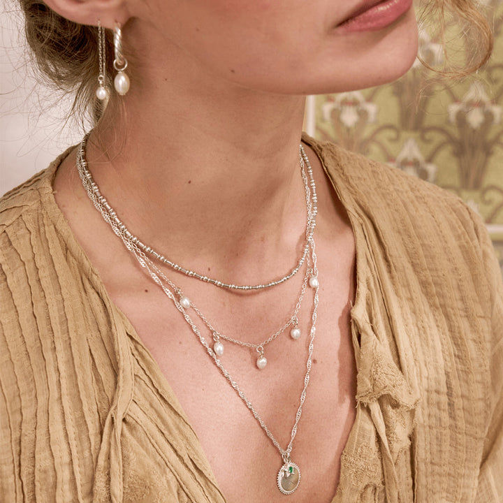 Chlobo 925 Sterling Silver Ethereal Pearl Drop Earrings image 2