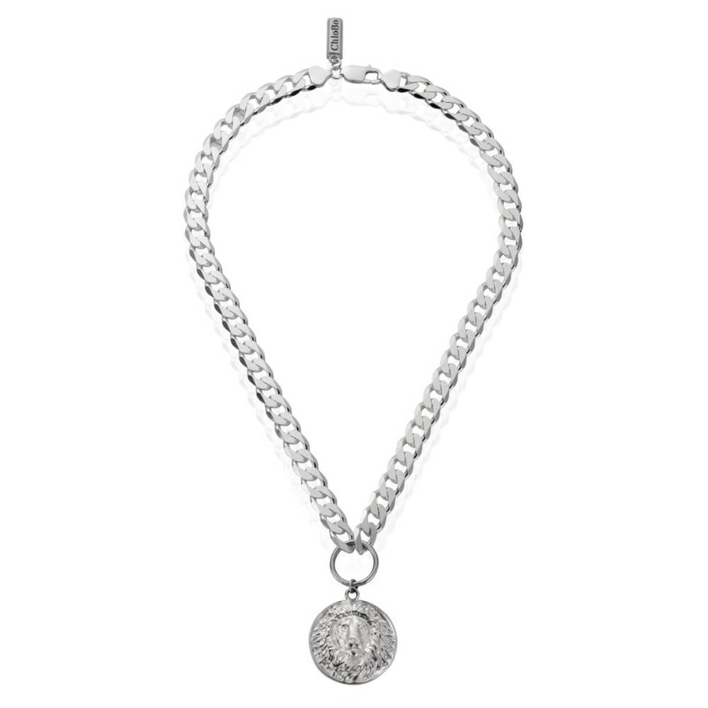 ChloBo 925 Sterling Silver Flat Curb Lion Necklace - MococoChloBoCC - S - NE - 4 - S19502968482283Necklaces