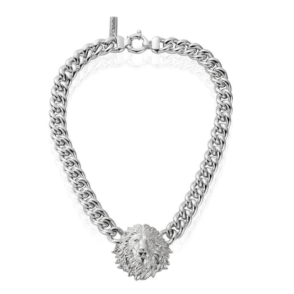 ChloBo 925 Sterling Silver Lion Statement Curb Necklace - MococoChloBoCC - S - NE - 2 - S29507741293940Necklaces