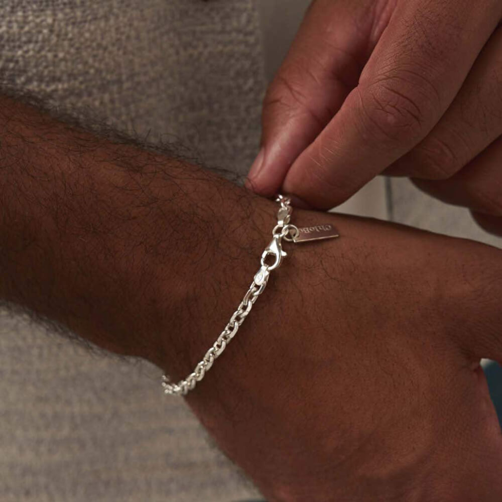 ChloBo 925 Sterling Silver Men's Anchor Chain Bracelet - MococoChloBoSBANCHORM9509328179135Bracelets