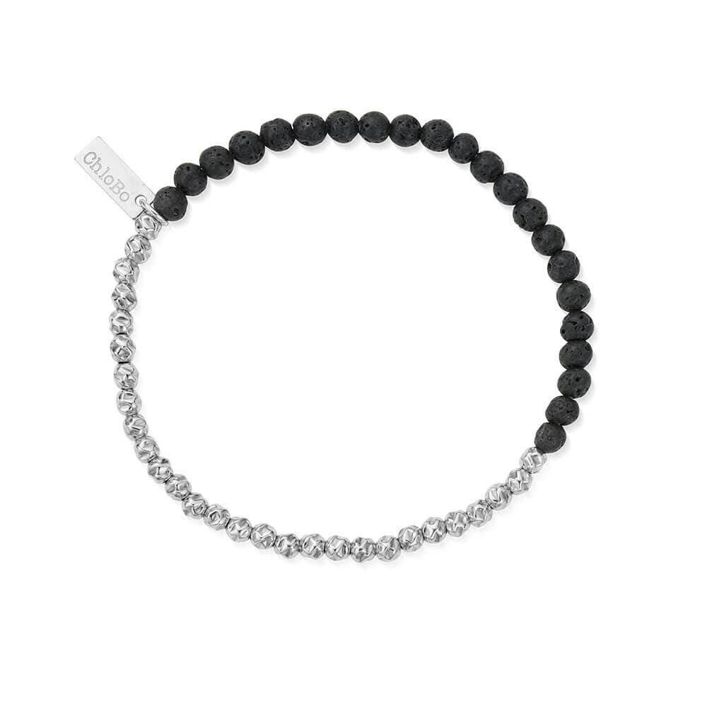 ChloBo 925 Sterling Silver Men's Black Lava Principal Bracelet - MococoChloBoSBBLHAMM9505857916180Bracelets