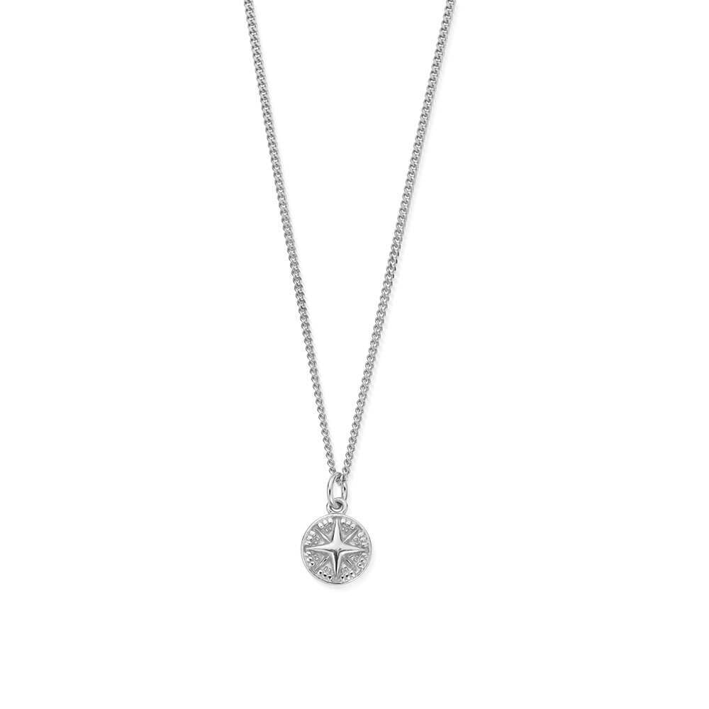 ChloBo 925 Sterling Silver Men's Curb Chain Compass Necklace - MococoChloBoSNCC13236M9503593415592Necklaces