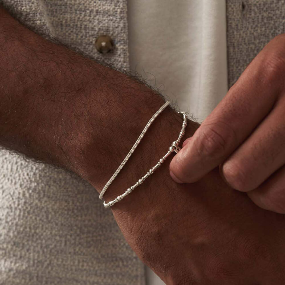 ChloBo 925 Sterling Silver Men's Fox Tail Chain Bracelet - MococoChloBoSBFOXTAILM9508666145314Bracelets
