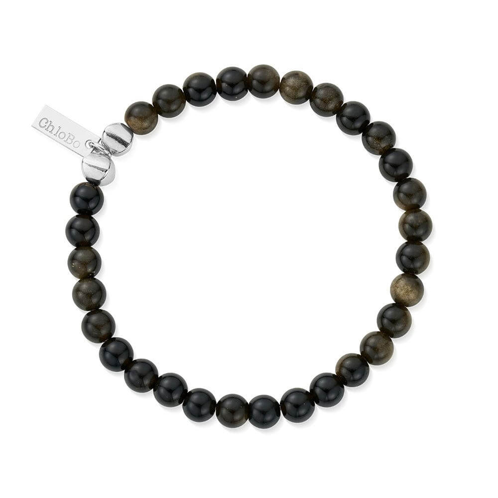 ChloBo 925 Sterling Silver Men's Golden Obsidian Bracelet - MococoChloBoSBGOM784862042155Bracelets
