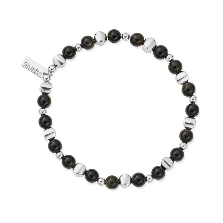 ChloBo 925 Sterling Silver Men's Golden Obsidian Bullet Bracelet - MococoChloBoSBGOBULM754169352325Bracelets