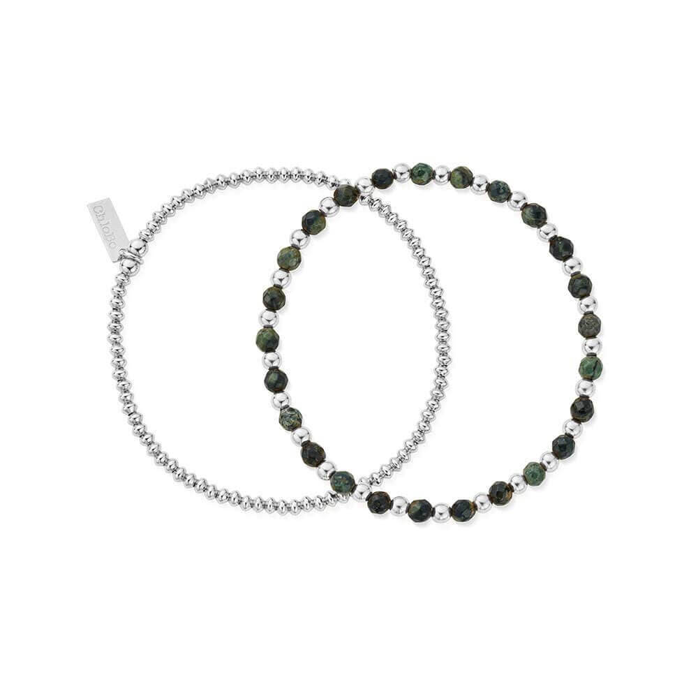 ChloBo 925 Sterling Silver Men's Kambaba Jasper Set Of 2 - MococoChloBoSBSETKJM9505623981848Bracelets