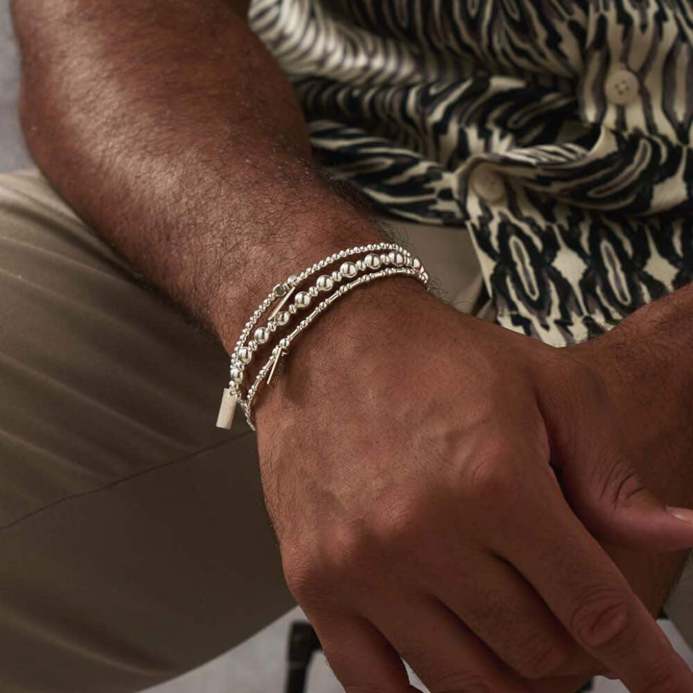 ChloBo 925 Sterling Silver Men's Slim Round Bracelet - MococoChloBoSBSLMRM5060436643351Bracelets