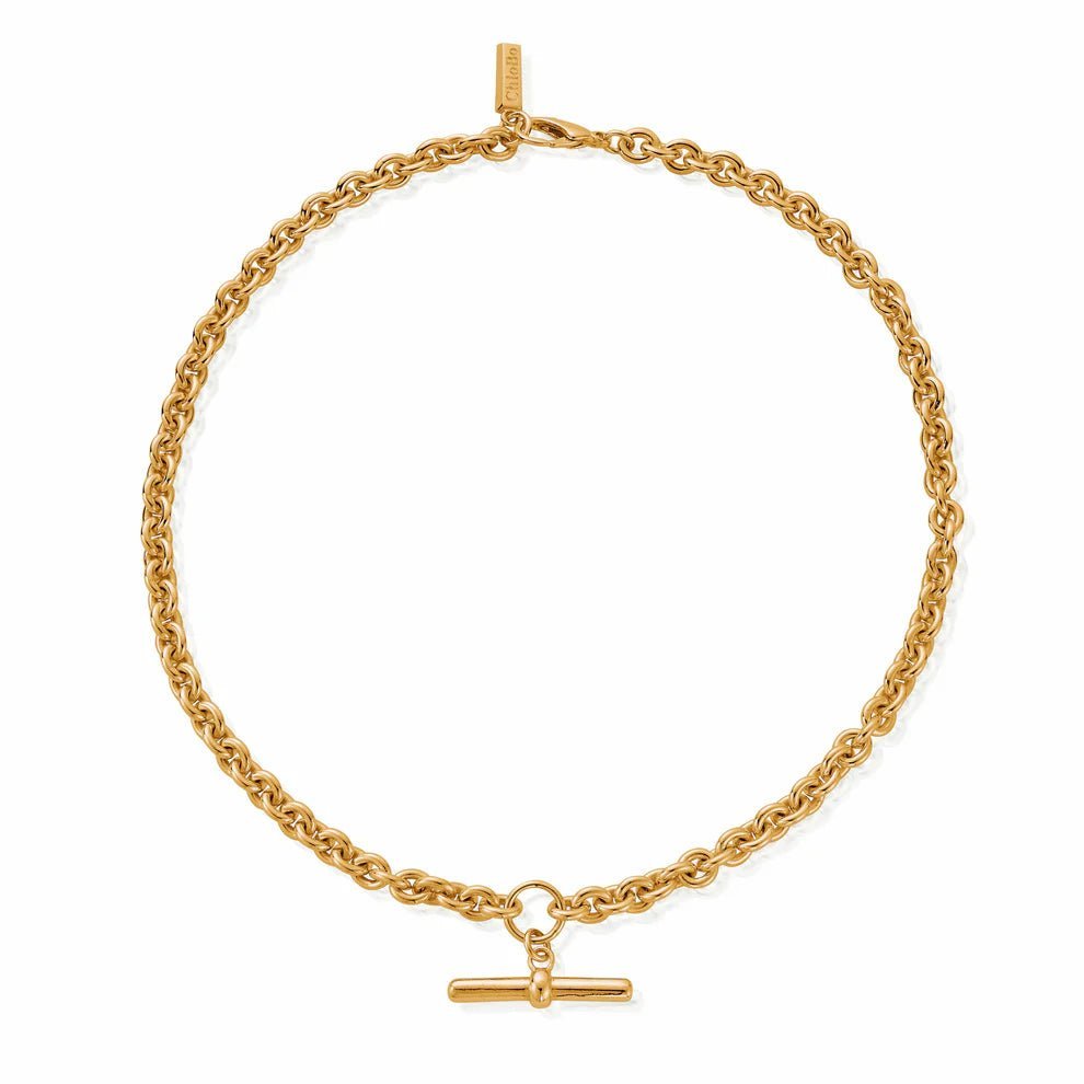 ChloBo Gold Anchor Chain T - Bar Necklace - MococoChloBo9507446286834CC-G-NE-24-S1Necklace