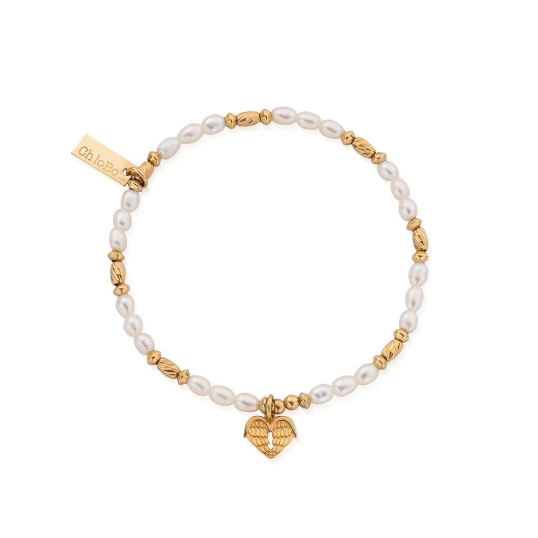 ChloBo Gold and Pearl Heart Of Love Bracelet - MococoChloBoGBRP10180754169354602Bracelets