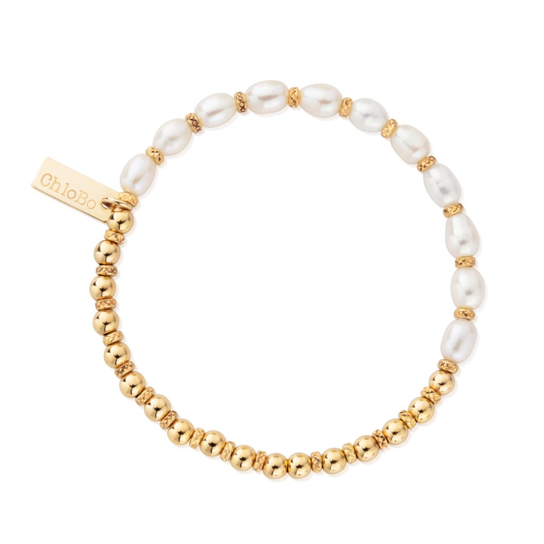 ChloBo Gold and Pearl Story Of Love Bracelet - MococoChloBoGBSPEARL0754169354701Bracelets