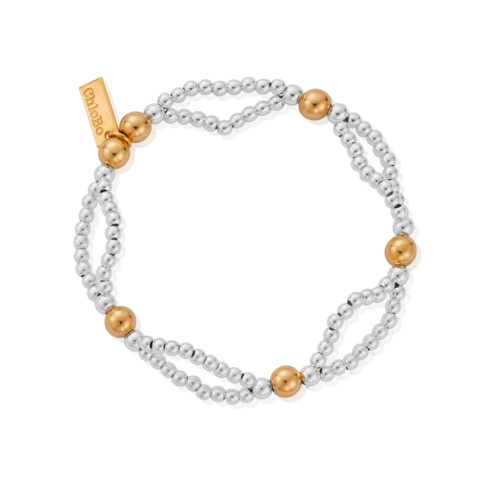ChloBo Gold and Silver Mixed Metal Entwined Bracelet Image 1