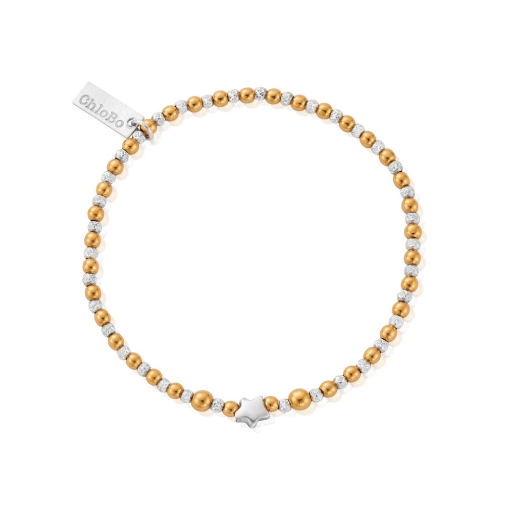 ChloBo Gold and Silver Mixed Metal Inset Star Bracelet - MococoChloBoGMBSTAR9501829331975Bracelets