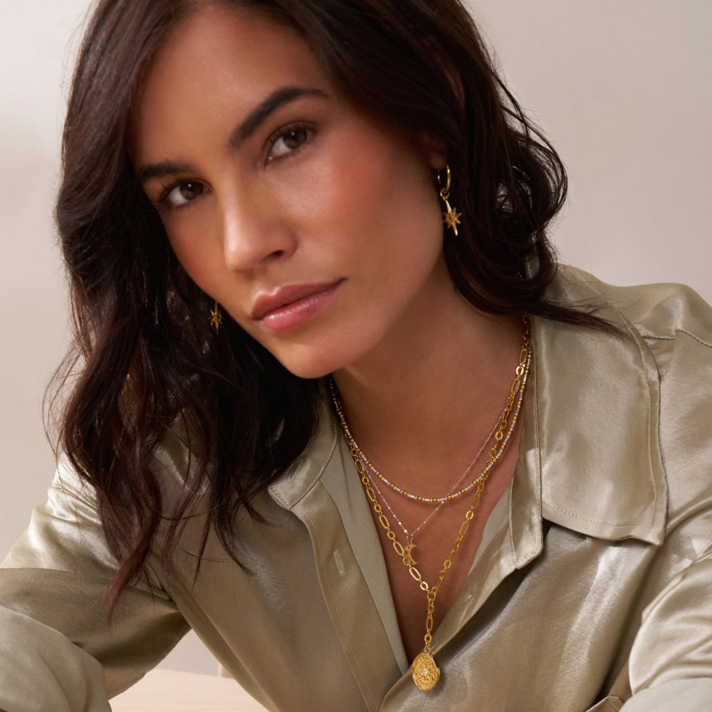 ChloBo Gold and Silver Mixed Metal Rhythm of Water Necklace Image 2