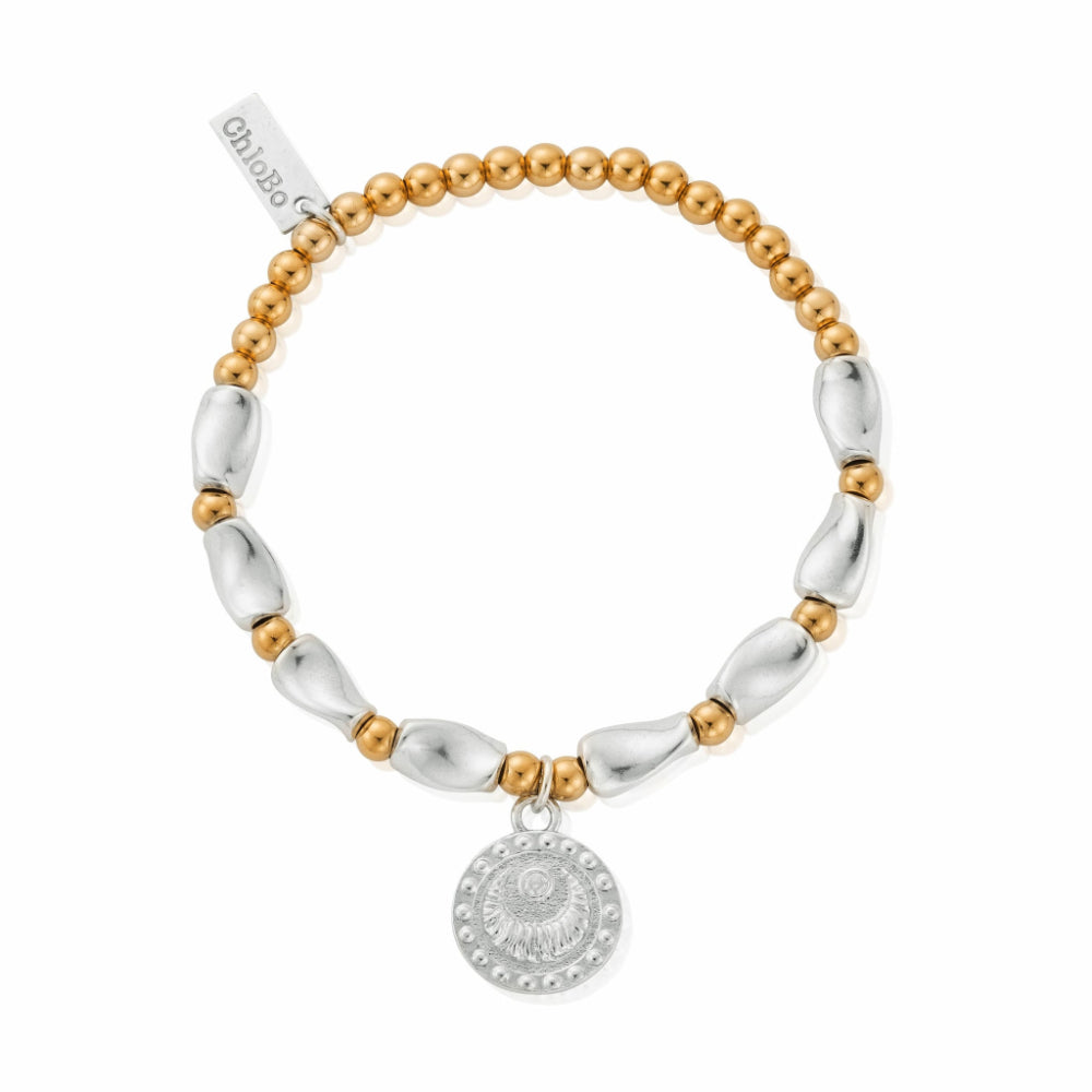 ChloBo Gold and Silver Mixed Metal Rising Woman Bracelet Image 1