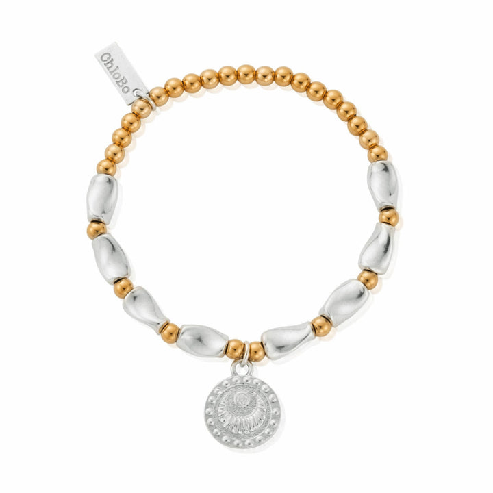 ChloBo Gold and Silver Mixed Metal Rising Woman Bracelet Image 1
