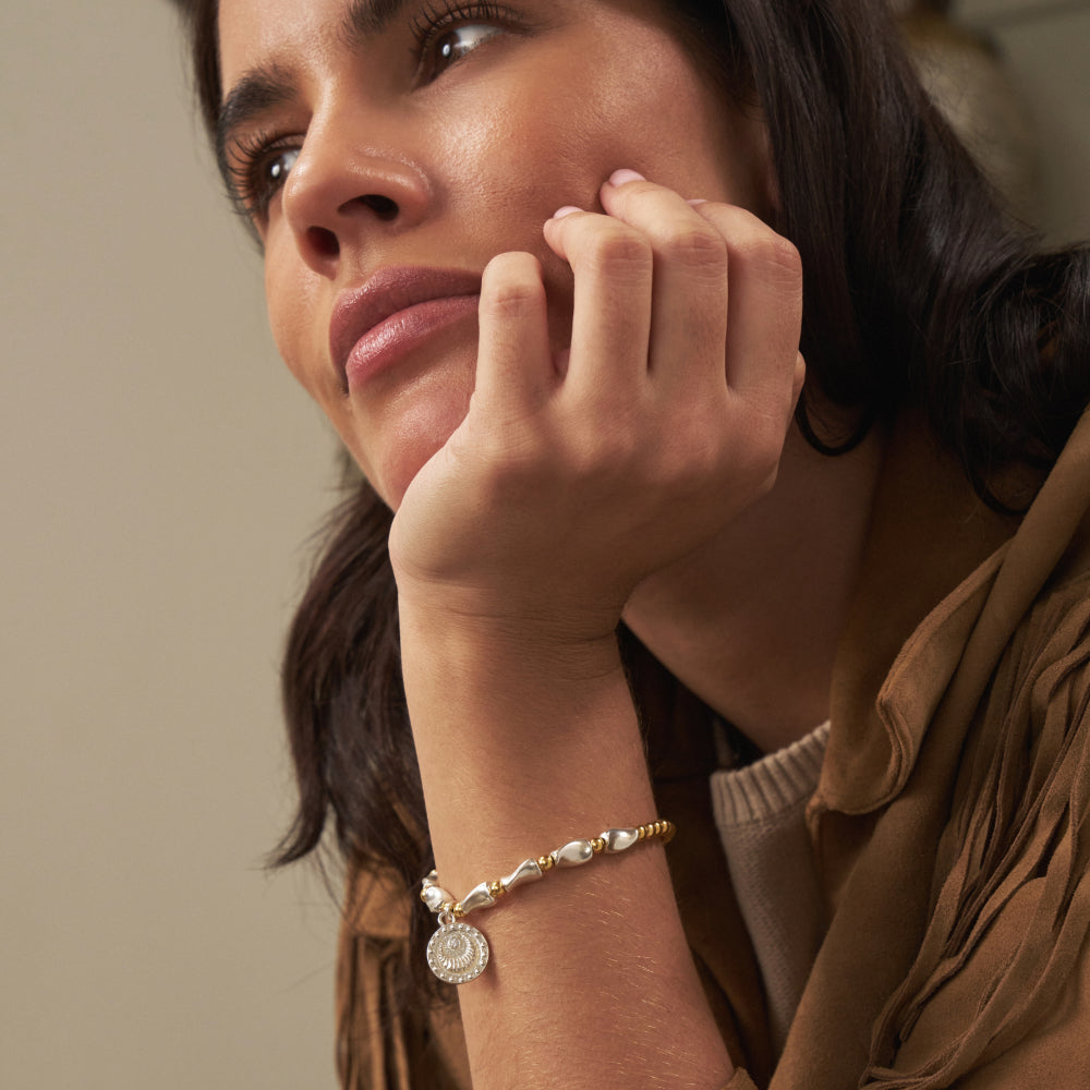 ChloBo Gold and Silver Mixed Metal Rising Woman Bracelet Image 2