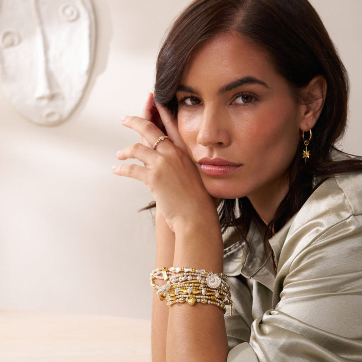 ChloBo Gold and Silver Mixed Metal Rising Woman Bracelet Image 3