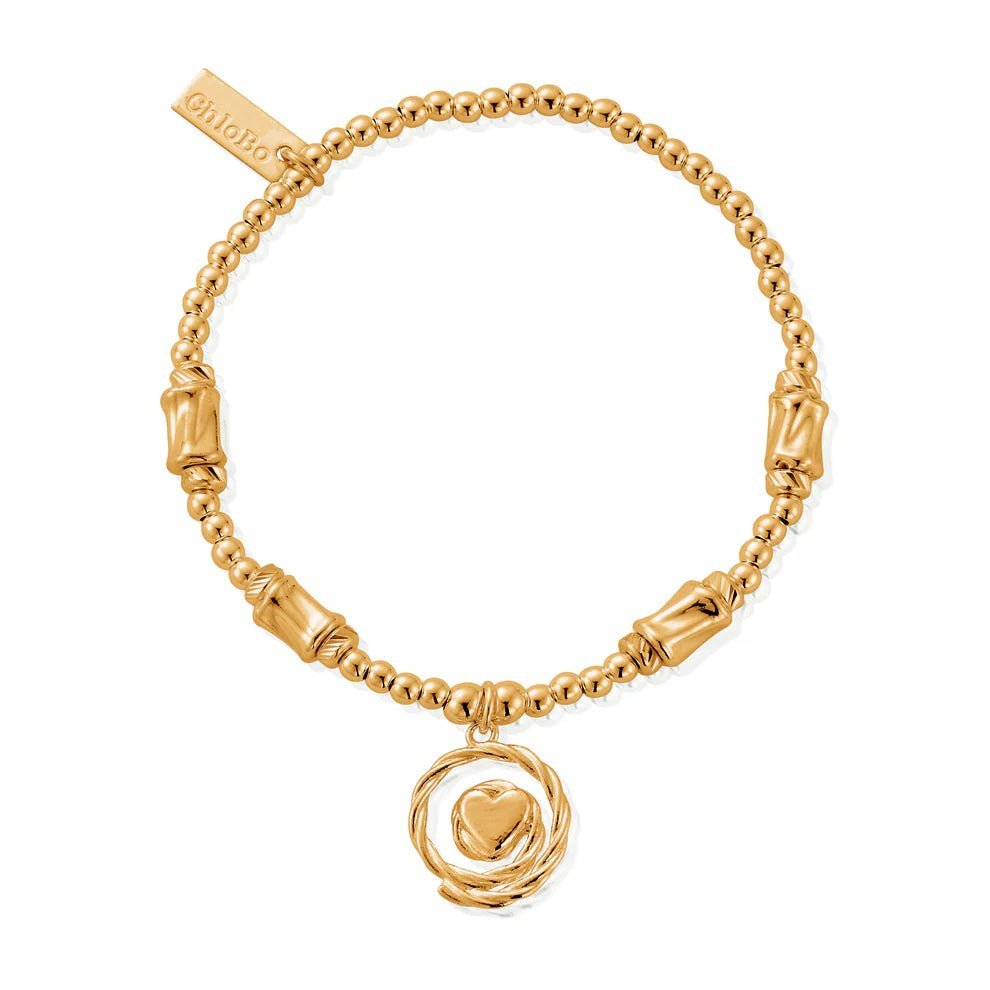 ChloBo Gold Charm Chunky Twist Spiral of Love Bracelet - MococoChloBoGBCCCT32859507888168927Bracelet