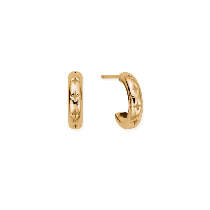 Chlobo Gold Cut Out North Star Huggie Hoop Earrings - MococoChloBoGEH33239506295831684Earrings