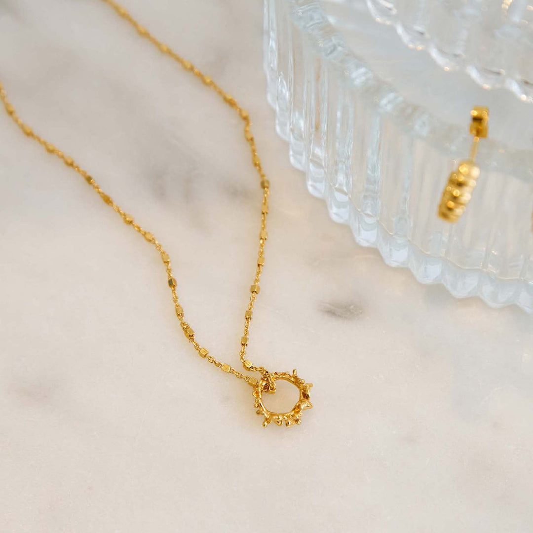 ChloBo Gold Delicate Cube Chain Wisteria Necklace - MococoChloBoGNDC34239502164748572Necklaces