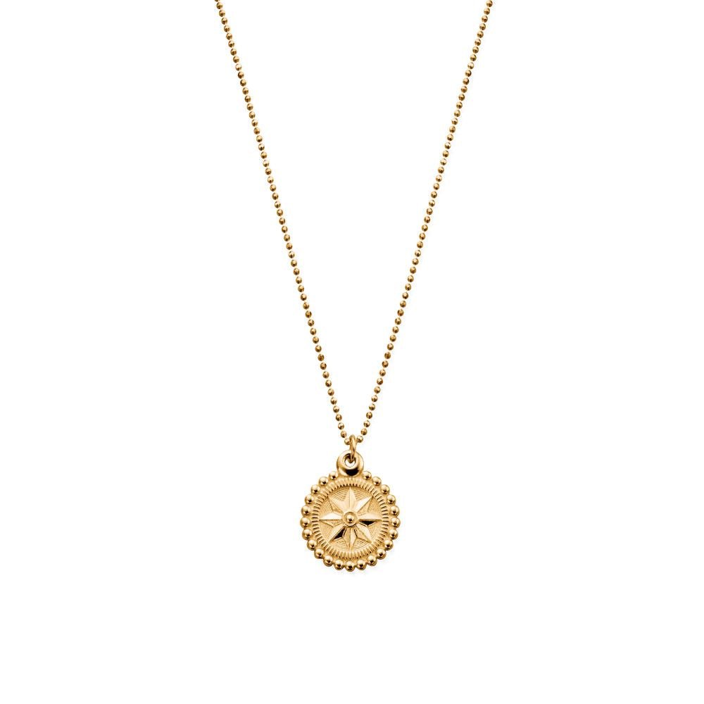 Chlobo Gold Diamond Cut Chain Bobble Compass Necklace - MococoChloBoGCDC232339504342955772Necklaces