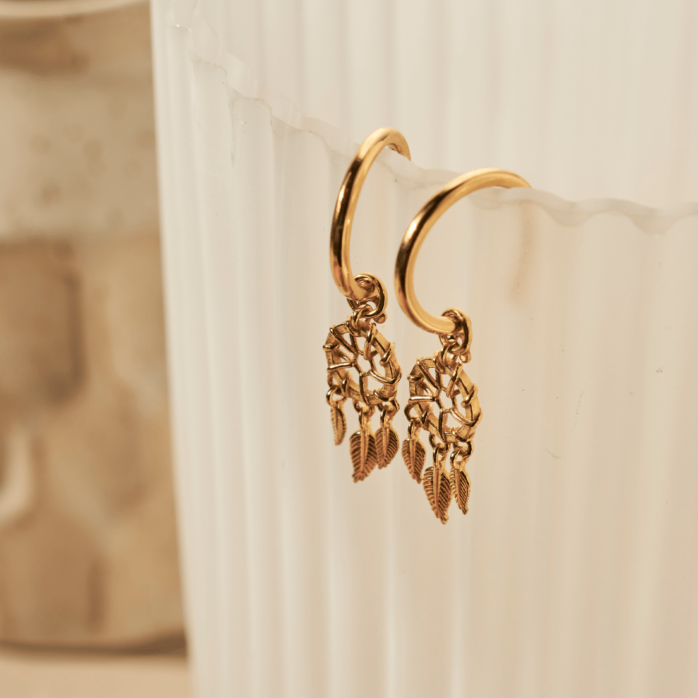 Chlobo Gold Dream Catcher Hoop Earrings - MococoChloBoGEH32919506329942461Earrings