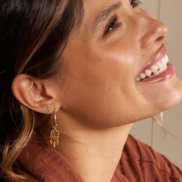Chlobo Gold Dream Catcher Hoop Earrings - MococoChloBoGEH32919506329942461Earrings
