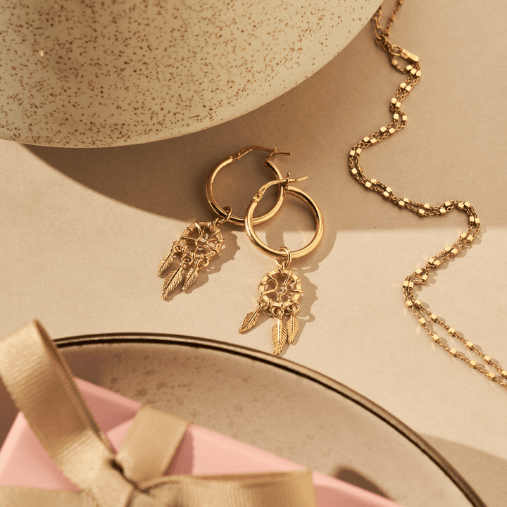 Chlobo Gold Dream Catcher Hoop Earrings - MococoChloBoGEH32919506329942461Earrings
