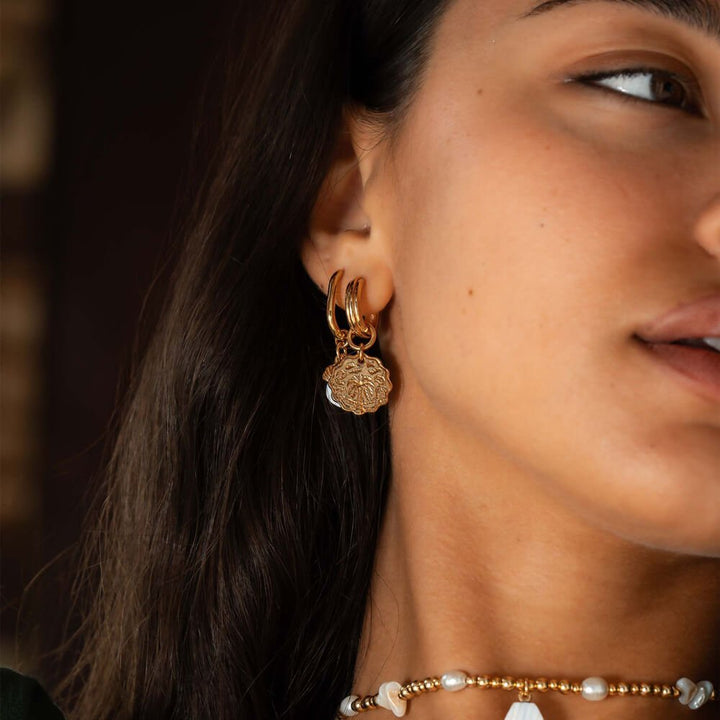 Chlobo Gold Dreamers Paradise Hoop Earrings - MococoChloBoGEH3535/WEB9503287824525Earrings