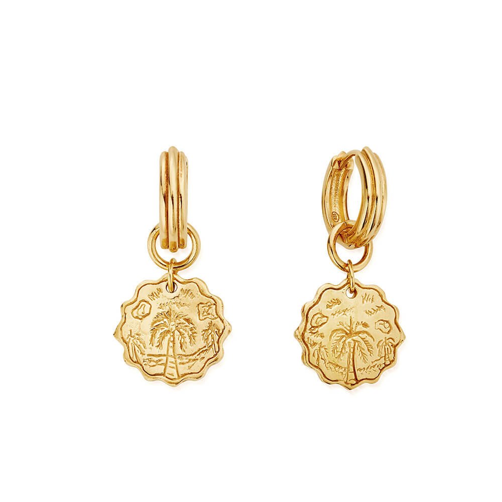 Chlobo Gold Dreamers Paradise Hoop Earrings - MococoChloBoGEH3535/WEB9503287824525Earrings