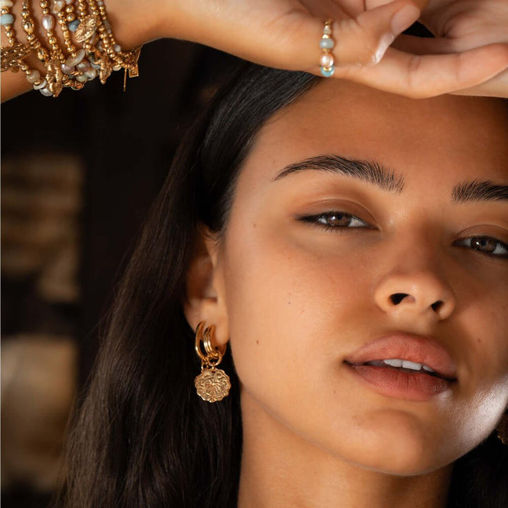 Chlobo Gold Dreamers Paradise Hoop Earrings - MococoChloBoGEH3535/WEB9503287824525Earrings