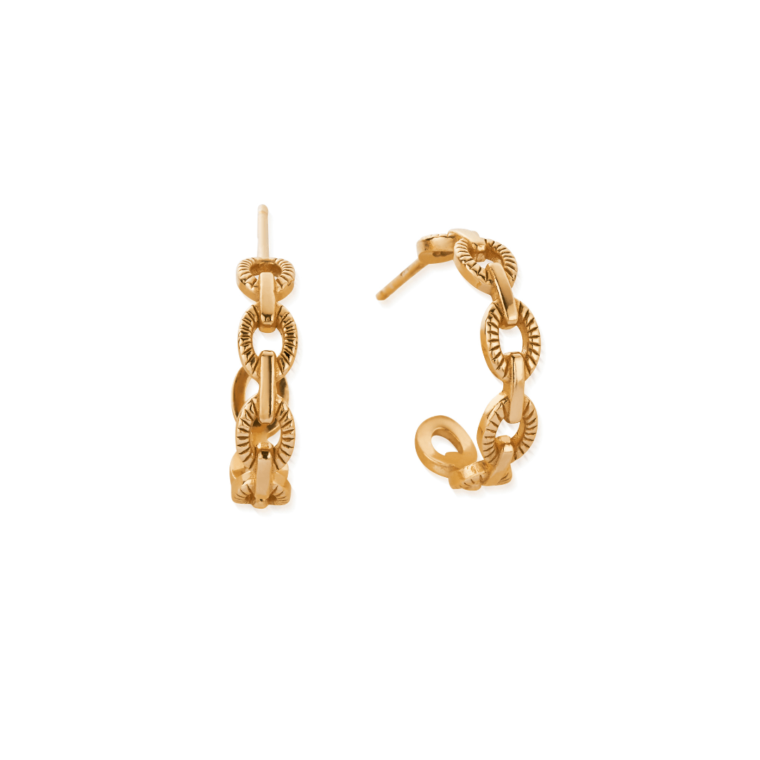 ChloBo Gold Figaro Chain Huggie Hoop Earrings - MococoChloBoGEH34719506164953981Earrings