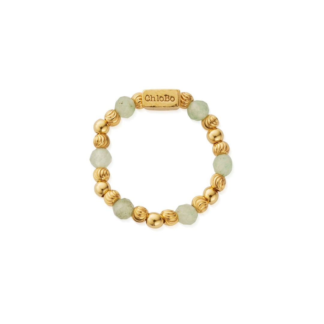 ChloBo Gold Happiness Aventurine Ring - MococoChloBoGR1A9507252363170Rings
