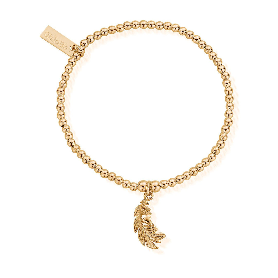 ChloBo Gold Heart Feather Charm Bracelet - MococoChloBoGBCC10780784862040175Bracelets