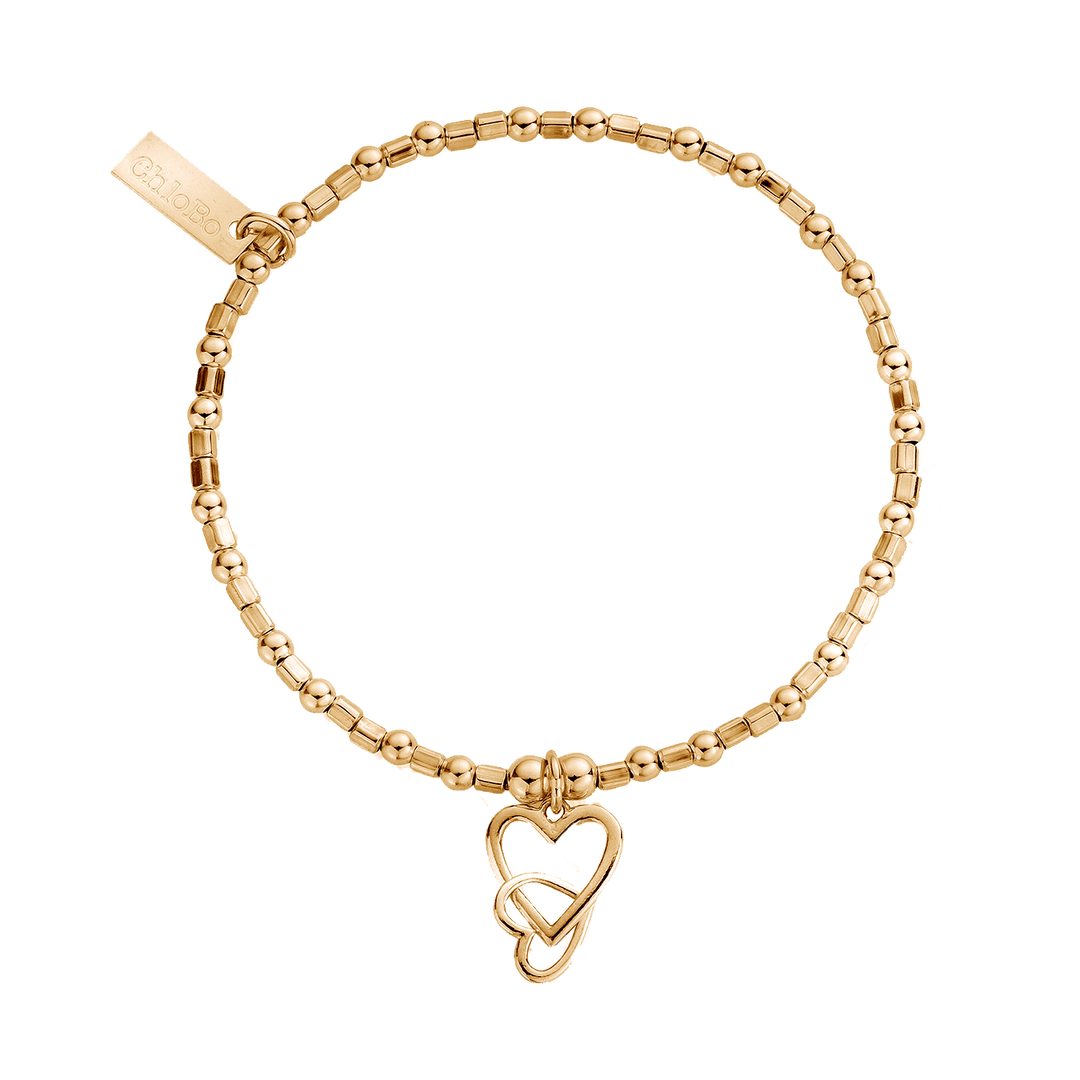 ChloBo Gold Interlocking Love Heart Bracelet - MococoChloBoGBCFB10690784862039827Bracelets