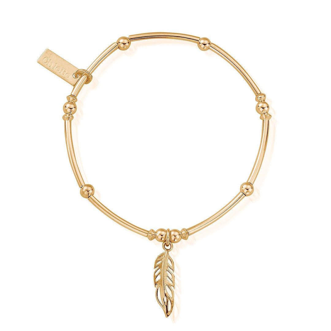ChloBo Gold Mini Noodle Ball Feather Bracelet - MococoChloBoGBMNB10890784862040052Bracelets