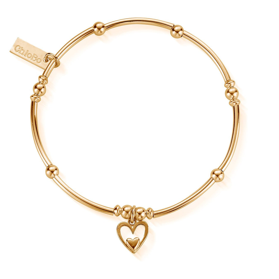 ChloBo Gold Mini Noodle Ball Heart In Heart Bracelet - MococoChloBoGBMNB10920784862040038Bracelets