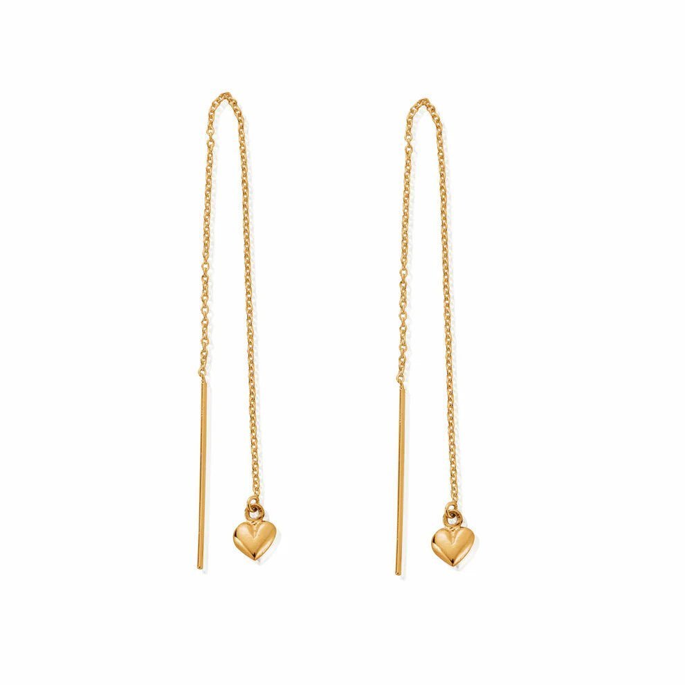 ChloBo Gold Mini Puffed Heart Pull Through Earrings - MococoChloBoGEDR40149503846411982Earrings