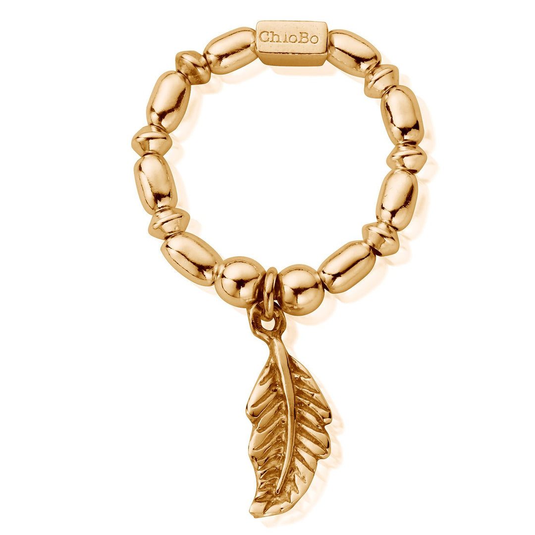 ChloBo Gold Mini Rice Feather Ring - MococoChloBoGRMR17240784862040441Rings