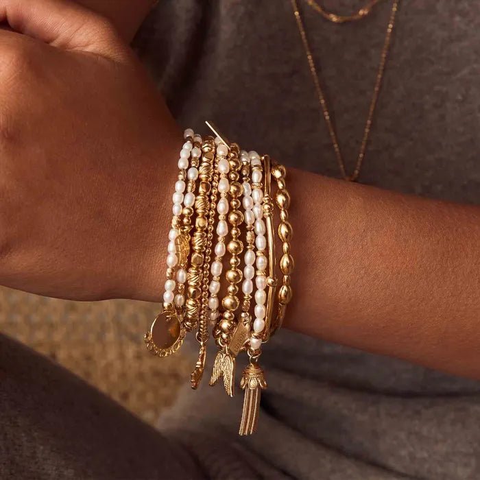 ChloBo Gold Mini Small Ball Angel Wing Bracelet - MococoChloBoGBMSB7010754169351908Bracelets