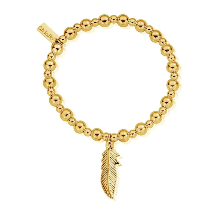 ChloBo Gold Mini Small Ball feather Bracelet - MococoChloBoGBMSB7200754169351915Bracelets