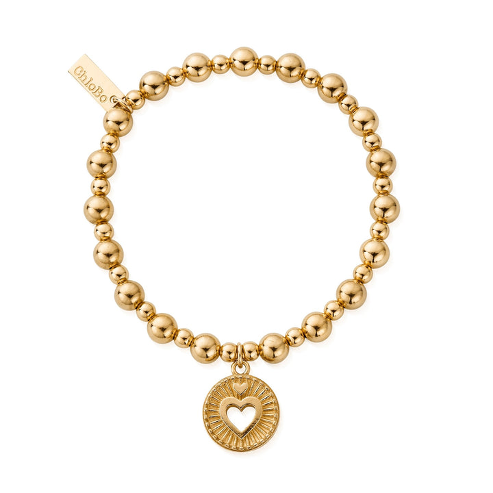 Chlobo Gold Mini Small Ball Guiding Heart Bracelet - MococoChloBoGBMSB32219502414952667Bracelets